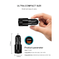 Pikkukuva 4 / 6: 38 W kaksoisautolaturi 20 W USB-C ja 18 W USB-A QC3.0 Black M