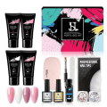 Pikkukuva 9 / 9: 15 kpl Akryyligeeli - Poly Builder Gel Kit UV-lampulla Set # 1 (30ML) one size