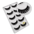 Miniatyrbild 1 av 4: 5-par lösögonfransar - 3D faux mink (G-600) Black one size