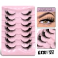 Miniatyrbillede 1 af 2: 7-par Cat style Mink øjenvipper - Mink (QX01) Black one size