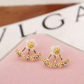 Pikkukuva 3 / 5: Earring tops studs Daisy flower two sided Gold M