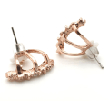 Pikkukuva 2 / 5: Earring tops studs Daisy flower two sided Pink gold M