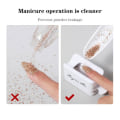 Pikkukuva 3 / 8: Nails Art Dip & Glitter Powder Container Recycling Tray set White one size