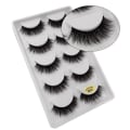 Miniatyrbillede 2 af 5: 5-par falske øjenvipper - 3D faux mink (G-601) G601 one size