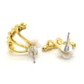 Miniatyrbillede 2 af 5: Earring tops studs Daisy flower two sided Gold M