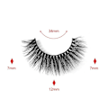 Pikkukuva 5 / 5: Irtoripset 5 para - 3D faux mink (3D 51) Black one size