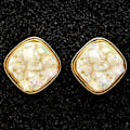 Pikkukuva 3 / 5: Durzy rock lava crystal shinning stone earring stud square Cream M
