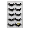 Miniatyrbillede 4 af 5: 5-par falske øjenvipper - 3D faux mink (G-802) G802 one size