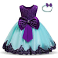 Miniatyrbillede 1 af 5: Princess party dresses with Bow and Headband 80 cm one size