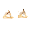Pikkukuva 1 / 5: Triangle earring with single diamond Gold M