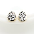 Pikkukuva 2 / 5: Durzy rock lava crystal shinning stone earring stud waterdrop Silver M