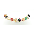 Pikkukuva 5 / 5: Durzy rock lava crystal shinning stone earring stud square Champagne M
