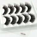 Miniatyrbild 3 av 3: 5-par lösögonfransar - 3D faux mink (G-52) Black one size