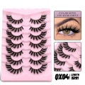 Miniatyrbillede 1 af 2: 7-par Cat style Mink øjenvipper - Mink ( QX04) Black one size