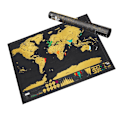 Miniatyrbild 1 av 2: Scratch map , Skrapkarta - Världskarta