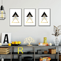 Miniatyrbild 5 av 7: Dekorativ geometrisk duk konst målning affisch väggdekor