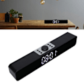 Miniatyrbild 1 av 8: G12 Trådlös Bluetooth Klockradio med LED-Spegeldesign Multifunktionell Soundbar för PC Svart