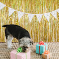 Miniatyrbild 4 av 5: Foil Fringe Curtains - 4 Packs 3.28ftx3.28ft Sparkle Metallic