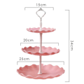 Miniatyrbild 2 av 5: 1 st Tårtställ Vit Plast Dessertbord Ställ Set 4 st 3 Vånings Cupcake Displayställ Kakbricka Rack Serveringsbricka Tårtdisplaytorn för Style 3