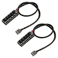 Miniatyrbild 8 av 8: Plug-N-Play PWM Fläkthubb För CPU-kylfläktar, Strömförsörjningsförlängningskabel Säkerställer Kompatibilitet Med Chassifläktar Och Ett Rent Och Prydligt PC-chassi (2st)