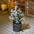 Miniatyrbild 2 av 5: Flocking artificial Christmas tree, desktop cedar Christmas