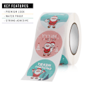 Miniatyrbild 3 av 5: Merry Christmas Background Stickers in roll , Round Size