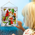 Miniatyrbild 6 av 8: Fågel solfångare målat fönsterhänge prydnader fågelhänge