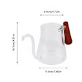 Miniatyrbild 8 av 8: Glas Gåshals Vattenkokare Te Häll Över Vattenkokare Kaffe Dropp 350ml