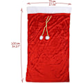 Miniatyrbild 4 av 5: com-four® Edler XXL Weihnachtssack aus Samt mit goldfarbener