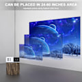 Miniatyrbild 3 av 8: Mini Projektor Portabel Svartvit LED-projektionsmaskin med Ställ 100‑240VUK-kontakt