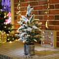 Miniatyrbild 2 av 5: Flocking artificial Christmas tree, desktop cedar Christmas