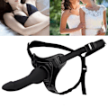 Miniatyrbild 5 av 8: Vuxenleksak för oförglömliga stunder, mjukt nylon veganskt läder justerbar strap-on sele med metall O-ringar för säker fastsättning, vibrerande