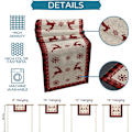 Miniatyrbild 6 av 7: Christmas Table Runner, Christmas Snowflake Elk Rustic Table