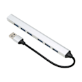 Miniatyrbild 2 av 8: Aluminium Multifunktionell Usb3.0 Hub, Portabel Ultratunn Design, 6 Usb5.0 Portar + 1 Usb3.0 Port, Kompatibilitet Säkerställer Problemfri Anslutning För