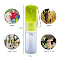 Miniatyrbild 4 av 6: Hundvattenflaska Dispenser, Vattenflaska för Hundar, Portabla Hundvattenflaskor för Promenader Resor Husdjur Hunddrickskopp 443ml Green