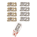 Miniatyrbild 1 av 5: 3D-legering 2023 nagelcharms, 8 st metall 2023 nagelstrass