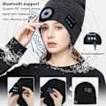Miniatyrbild 3 av 6: Bluetooth-headset LED-lampmössa Utomhus nattlöpningsbelysning