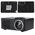 Miniatyrbild 6 av 7: Mini LED-projektor 1080P HD Hemma Bio Beamer Portabel Mediaspelare Inbyggd Högtalare 100–240V Svart EU-kontakt