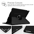 Miniatyrbild 7 av 8: iPad 7/8 10,2" 360° Smart Skal Fodral Case PU-Läder Svart svart