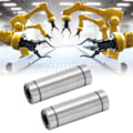 Miniatyrbild 1 av 8: 2 st Cylinder Linear Motion Kullagers Nickelpläterad Yta Linjär Skena Guide Tillbehör för 3D-skrivare