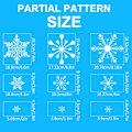 Miniatyrbild 3 av 6: 2 sets of multi-color optional static snowflake window glass