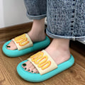 Miniatyrbild 7 av 8: Dam Slides Sandal Lättvikt Mjuk Halkfri Trendig Bekväm Öppen Tå Slides Tofflor Grön 36/37