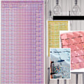 Miniatyrbild 5 av 5: 2Pcs Square Foil Fringe Backdrop Curtain Backdrop for Birthday,