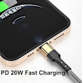 Miniatyrbild 2 av 2: 2-pack Laddare för iPhone - USB-C - Kabel / Sladd - 20W - 2m - Snabbladdare GULD/SVART