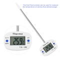 Miniatyrbild 8 av 8: LCD-mattermometer för mat, sond, kök, matlagning, grill, mjölktemperatur