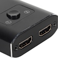 Miniatyrbild 3 av 8: HDMI Switch 2 In 1 Out 4K@60Hz, Dubbelriktad 2X1 Switch Splitter Spegelskärm För Ps5/4, Xbox, Roku, Firestick, Switch (1 st)