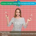 Miniatyrbild 3 av 5: 2Pcs Square Foil Fringe Backdrop Curtain Backdrop for Birthday,