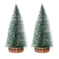 Miniatyrbild 1 av 5: Mini Christmas Trees, Trees with Wood Base, Xmas Tabletop Trees