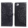 Miniatyrbild 2 av 5: iPhone 7/8/SE (2020/2022) - Mandala Läderfodral - Svart Svart Svart