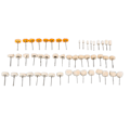 Miniatyrbild 2 av 8: 50 st Polerhuvud 3mm Spindel Buffing Hjul Mini Borste Tillbehör Set Kit för DIY